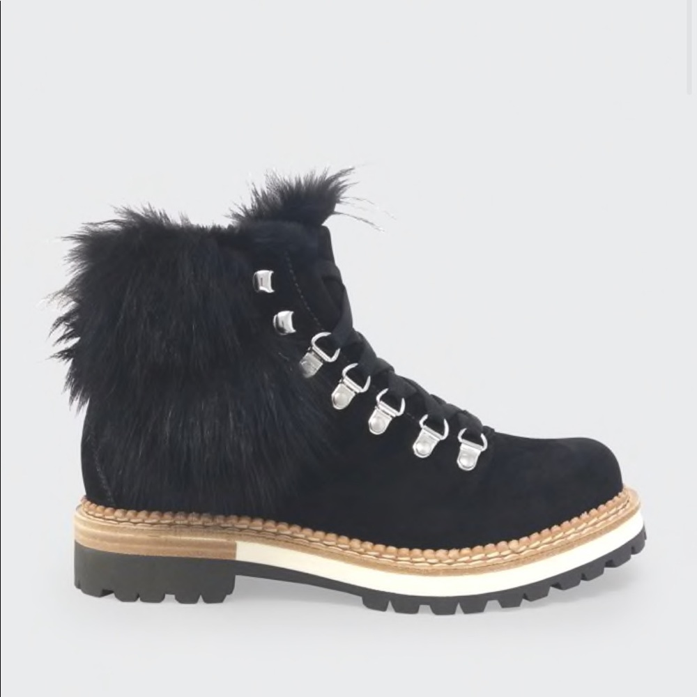 Montelliana Suede and Fur Hiking Boots